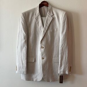 Cubavera Beige Linen Suit for Men